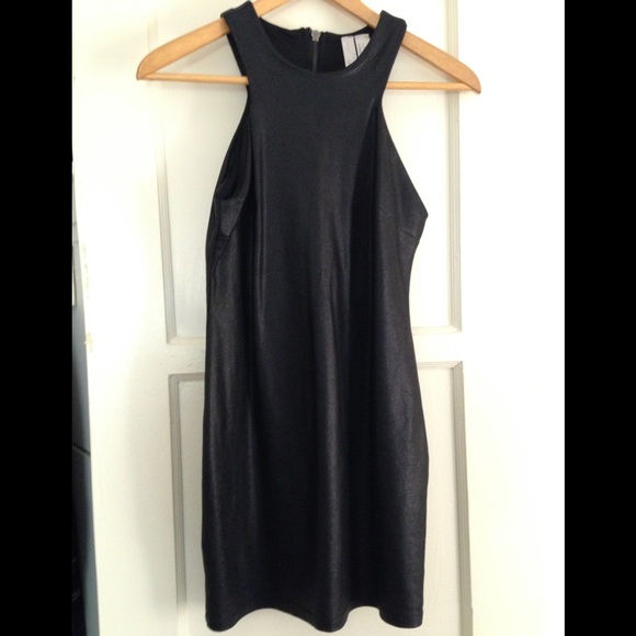 Forever 21 Dresses & Skirts - Forever 21 Black Faux Leather Bodycon Dress Size S